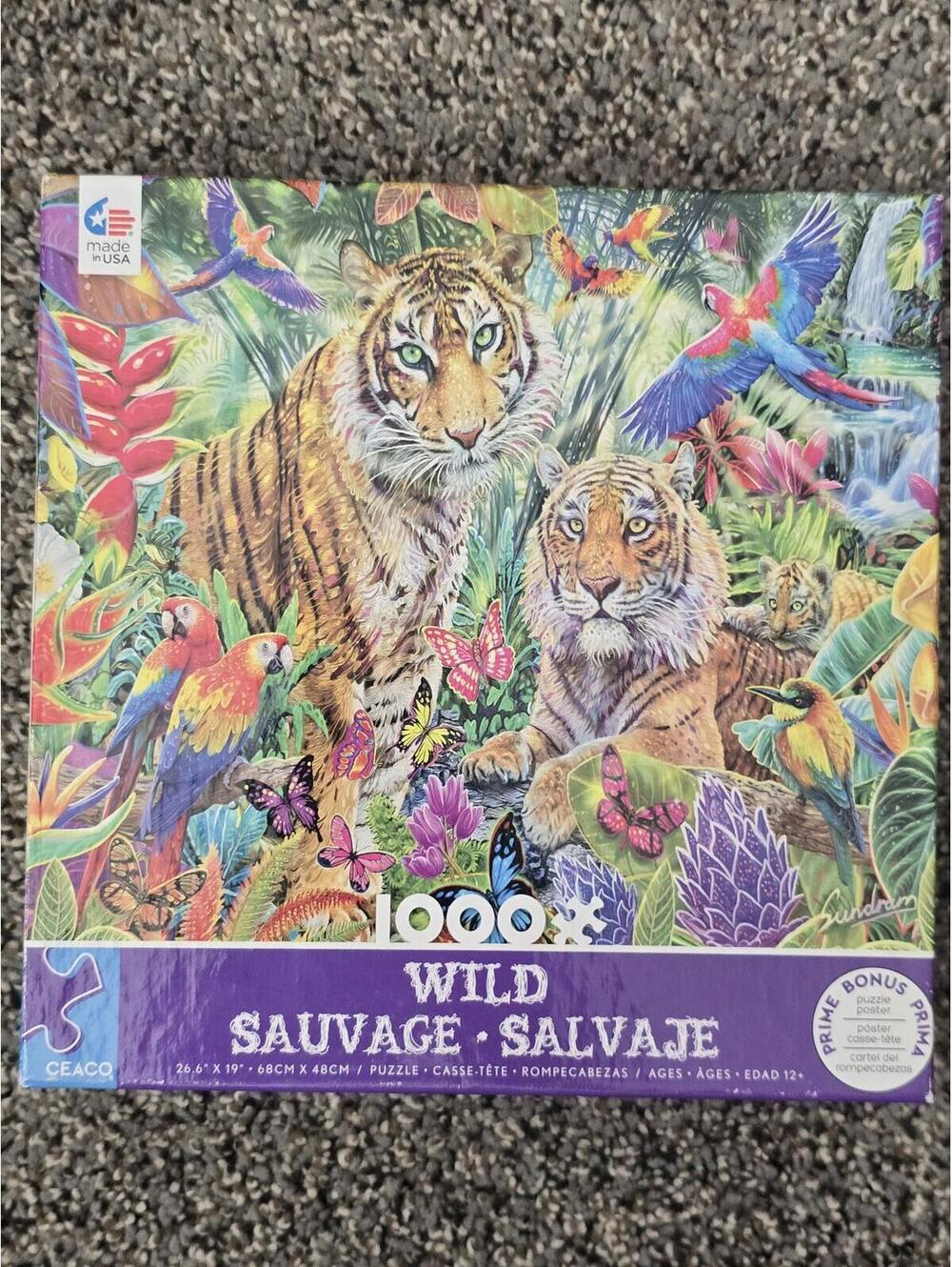 Ceaco Wild 1000-Piece Jigsaw Puzzle with Bonus Poster